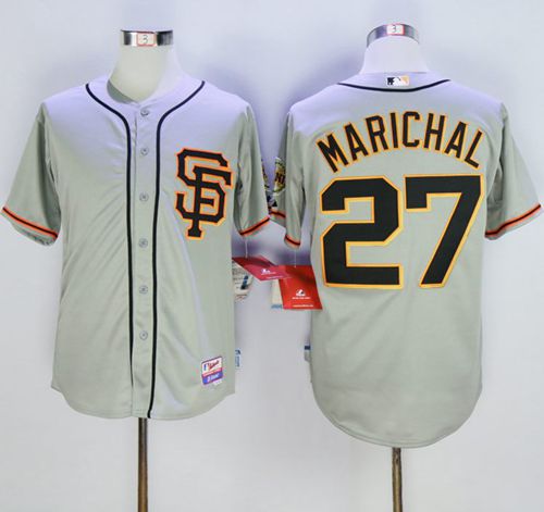 Giants #27 Juan Marichal Grey Cool Base Stitched MLB Jersey - Click Image to Close